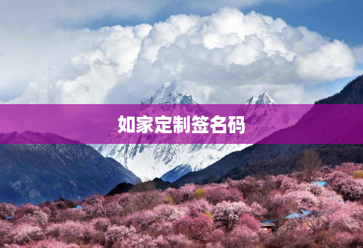 如家定制签名码