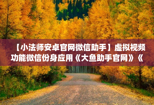 【小法师安卓官网微信助手】虚拟视频功能微信份身应用《大鱼助手官网》《力量微信份身》