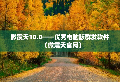 微震天10.0——优秀电脑版群发软件（微震天官网）