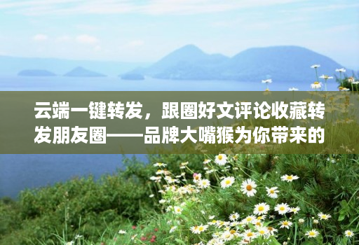 云端一键转发，跟圈好文评论收藏转发朋友圈——品牌大嘴猴为你带来的社交新体验