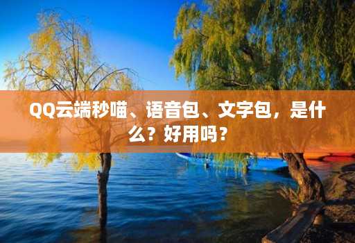 QQ云端秒喵、语音包、文字包，是什么？好用吗？