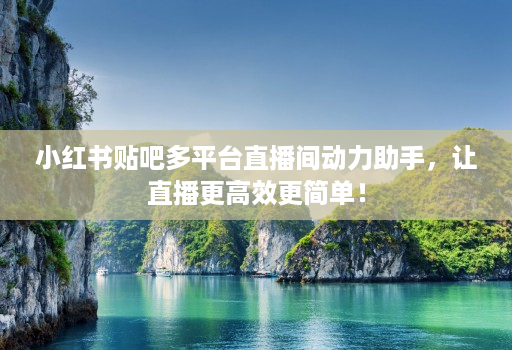 小红书贴吧多平台直播间动力助手，让直播更高效更简单！