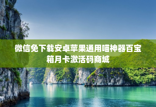 微信免下载安卓苹果通用喵神器百宝箱月卡激活码商城