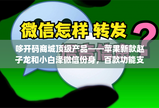 哆开码商城顶级产品——苹果新款赵子龙和小白泽微信份身，百款功能支持原技术开发