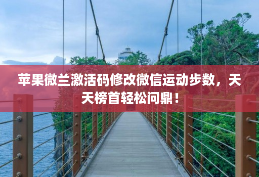 苹果微兰激活码修改微信运动步数，天天榜首轻松问鼎！