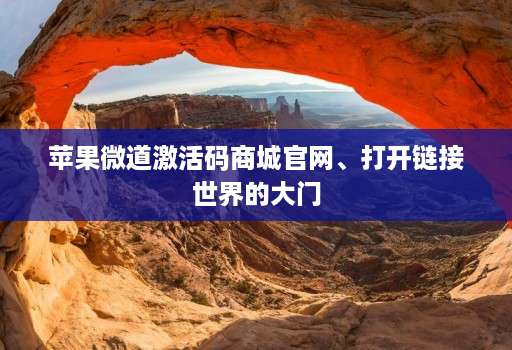 苹果微道激活码商城官网、打开链接世界的大门