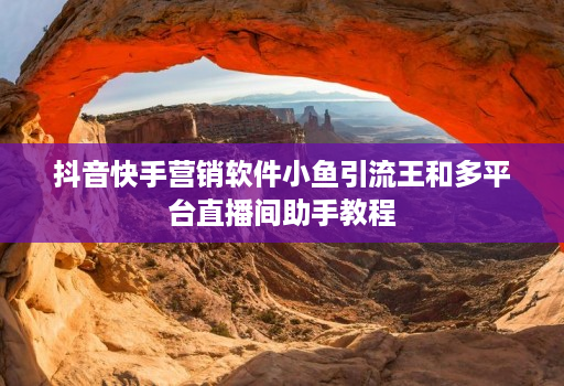 抖音快手营销软件小鱼引流王和多平台直播间助手教程