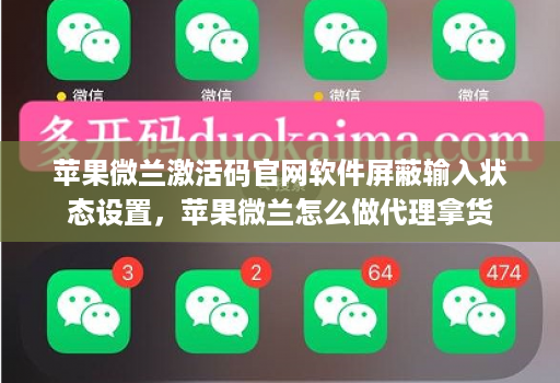 苹果微兰激活码官网软件屏蔽输入状态设置，苹果微兰怎么做代理拿货