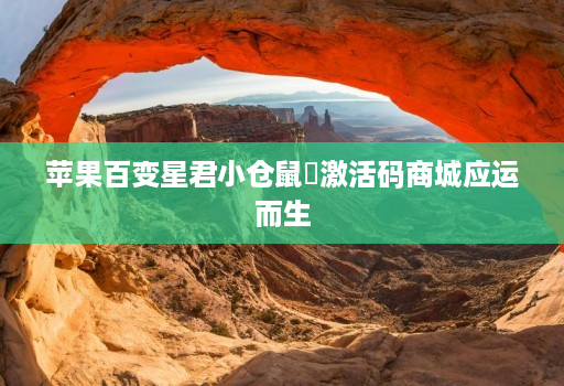 苹果百变星君小仓鼠​激活码商城应运而生