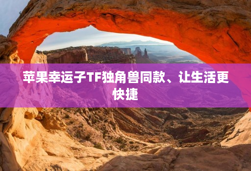 苹果幸运子TF独角兽同款、让生活更快捷