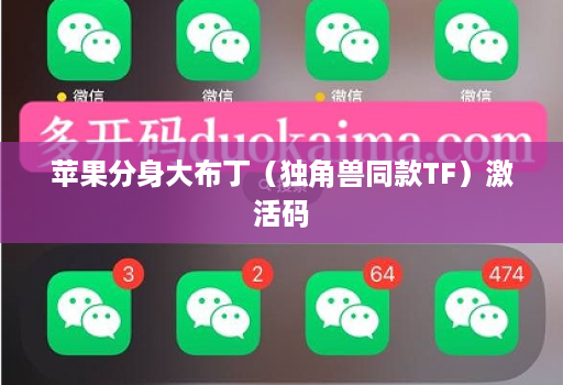 苹果分身大布丁（独角兽同款TF）激活码
