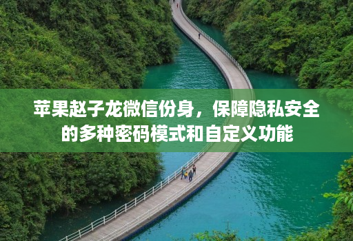 苹果赵子龙微信份身，保障隐私安全的多种密码模式和自定义功能