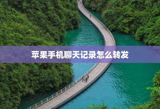 苹果手机聊天记录怎么转发