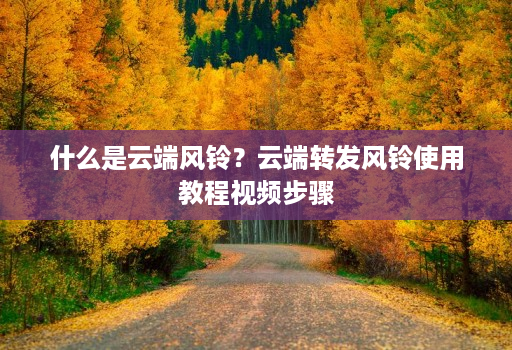 什么是云端风铃？云端转发风铃使用教程视频步骤