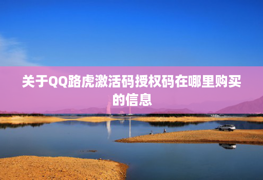 关于QQ路虎激活码授权码在哪里购买的信息