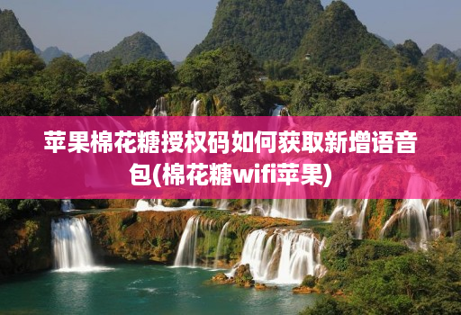 苹果棉花糖授权码如何获取新增语音包(棉花糖wifi苹果)