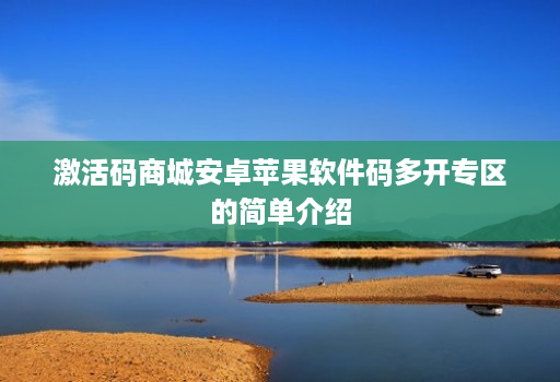 激活码商城安卓苹果软件码多开专区的简单介绍