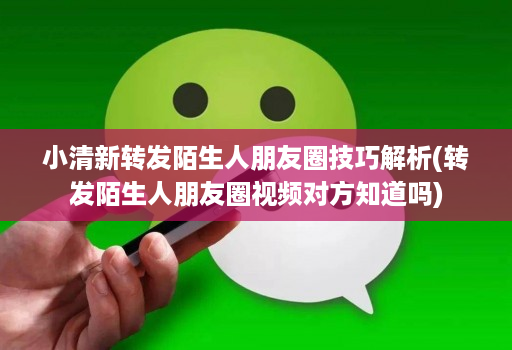 小清新转发陌生人朋友圈技巧解析(转发陌生人朋友圈视频对方知道吗)