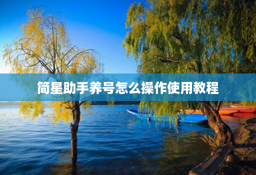 简星助手养号怎么操作使用教程