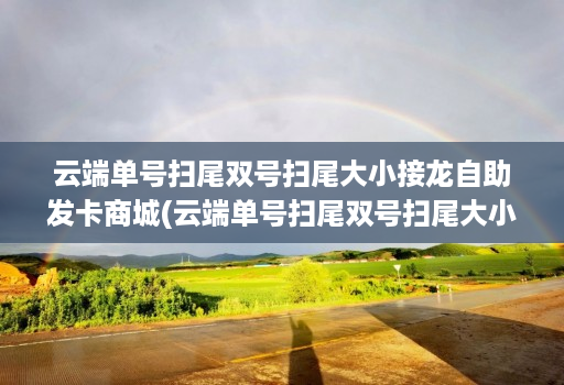 云端单号扫尾双号扫尾大小接龙自助发卡商城(云端单号扫尾双号扫尾大小接龙自助发卡商城)