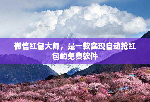 微信红包大师，是一款实现自动抢红包的免费软件