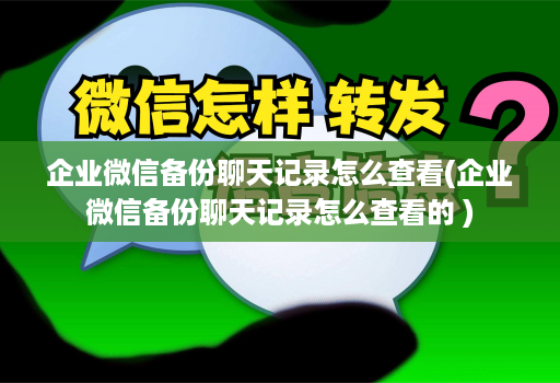 企业微信备份聊天记录怎么查看(企业微信备份聊天记录怎么查看的 )