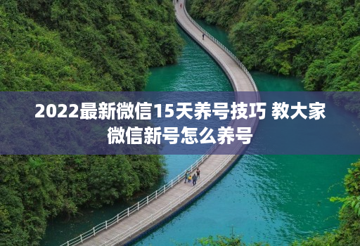 2022最新微信15天养号技巧 教大家微信新号怎么养号