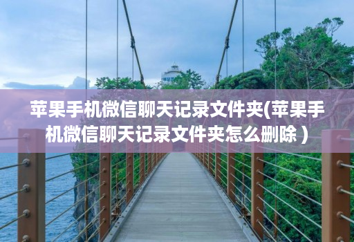 苹果手机微信聊天记录文件夹(苹果手机微信聊天记录文件夹怎么删除 )
