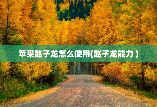 苹果赵子龙怎么使用(赵子龙能力 )