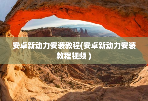 安卓新动力安装教程(安卓新动力安装教程视频 )