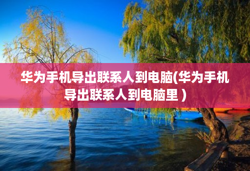 华为手机导出联系人到电脑(华为手机导出联系人到电脑里 )