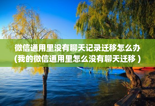 微信通用里没有聊天记录迁移怎么办(我的微信通用里怎么没有聊天迁移 )
