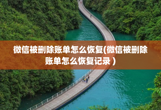 微信被删除账单怎么恢复(微信被删除账单怎么恢复记录 )