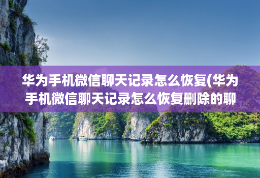 华为手机微信聊天记录怎么恢复(华为手机微信聊天记录怎么恢复删除的聊天记录 )