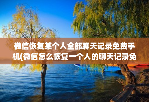 微信恢复某个人全部聊天记录免费手机(微信怎么恢复一个人的聊天记录免费的 )