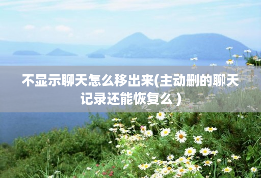 不显示聊天怎么移出来(主动删的聊天记录还能恢复么 )