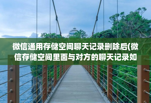 微信通用存储空间聊天记录删除后(微信存储空间里面与对方的聊天记录如何恢复 )