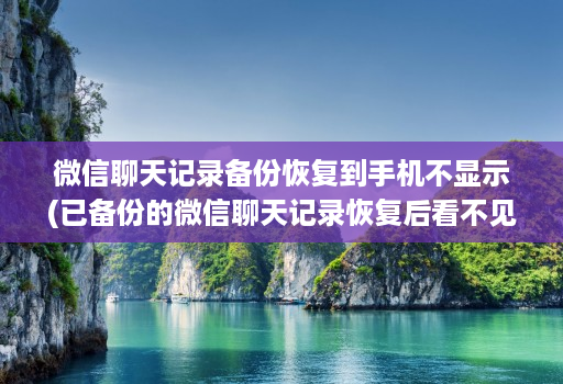 微信聊天记录备份恢复到手机不显示(已备份的微信聊天记录恢复后看不见 )
