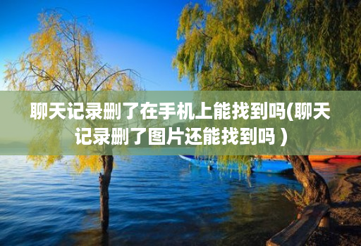 聊天记录删了在手机上能找到吗(聊天记录删了图片还能找到吗 )