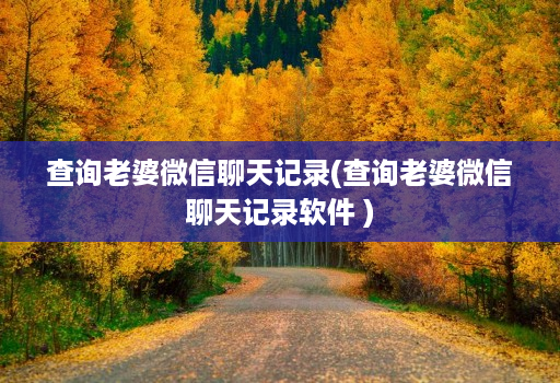 查询老婆微信聊天记录(查询老婆微信聊天记录软件 )