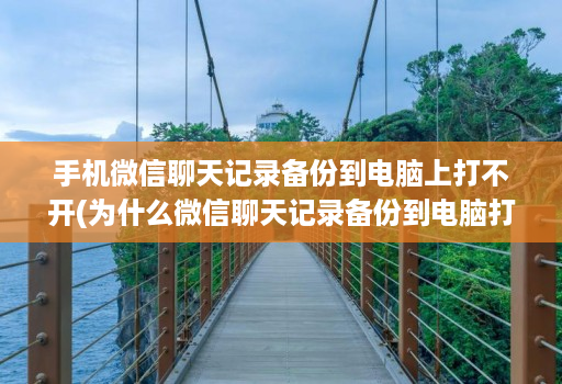 手机微信聊天记录备份到电脑上打不开(为什么微信聊天记录备份到电脑打不开 )