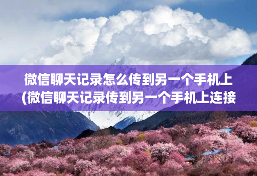微信聊天记录怎么传到另一个手机上(微信聊天记录传到另一个手机上连接不上 )