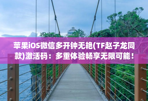 苹果iOS微信多开钟无艳(TF赵子龙同款)激活码：多重体验畅享无限可能！