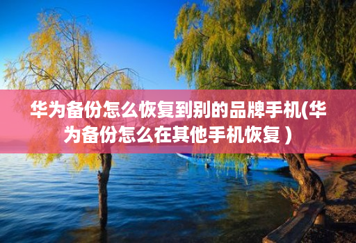 华为备份怎么恢复到别的品牌手机(华为备份怎么在其他手机恢复 )