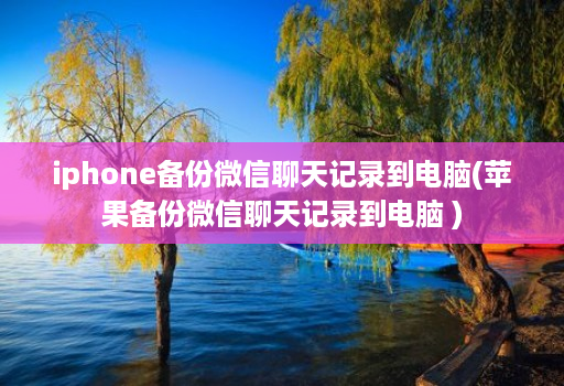 iphone备份微信聊天记录到电脑(苹果备份微信聊天记录到电脑 )