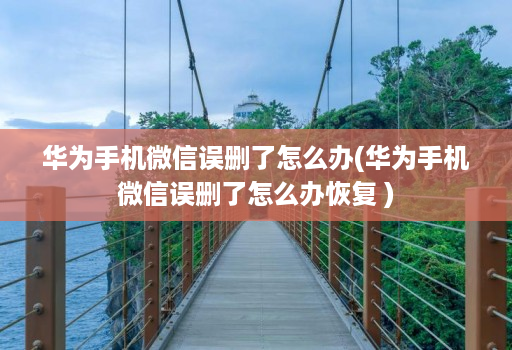 华为手机微信误删了怎么办(华为手机微信误删了怎么办恢复 )
