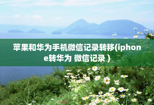 苹果和华为手机微信记录转移(iphone转华为 微信记录 )