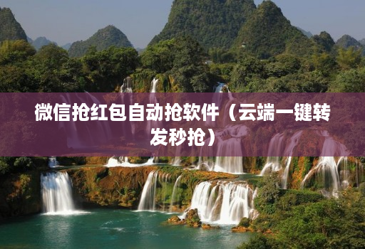 微信抢红包自动抢软件（云端一键转发秒抢）