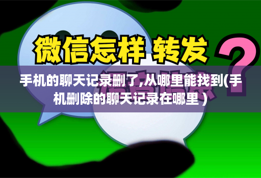 手机的聊天记录删了,从哪里能找到(手机删除的聊天记录在哪里 )