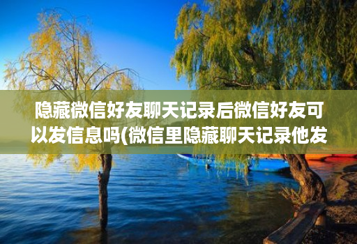 隐藏微信好友聊天记录后微信好友可以发信息吗(微信里隐藏聊天记录他发信息我接受得到吗 )